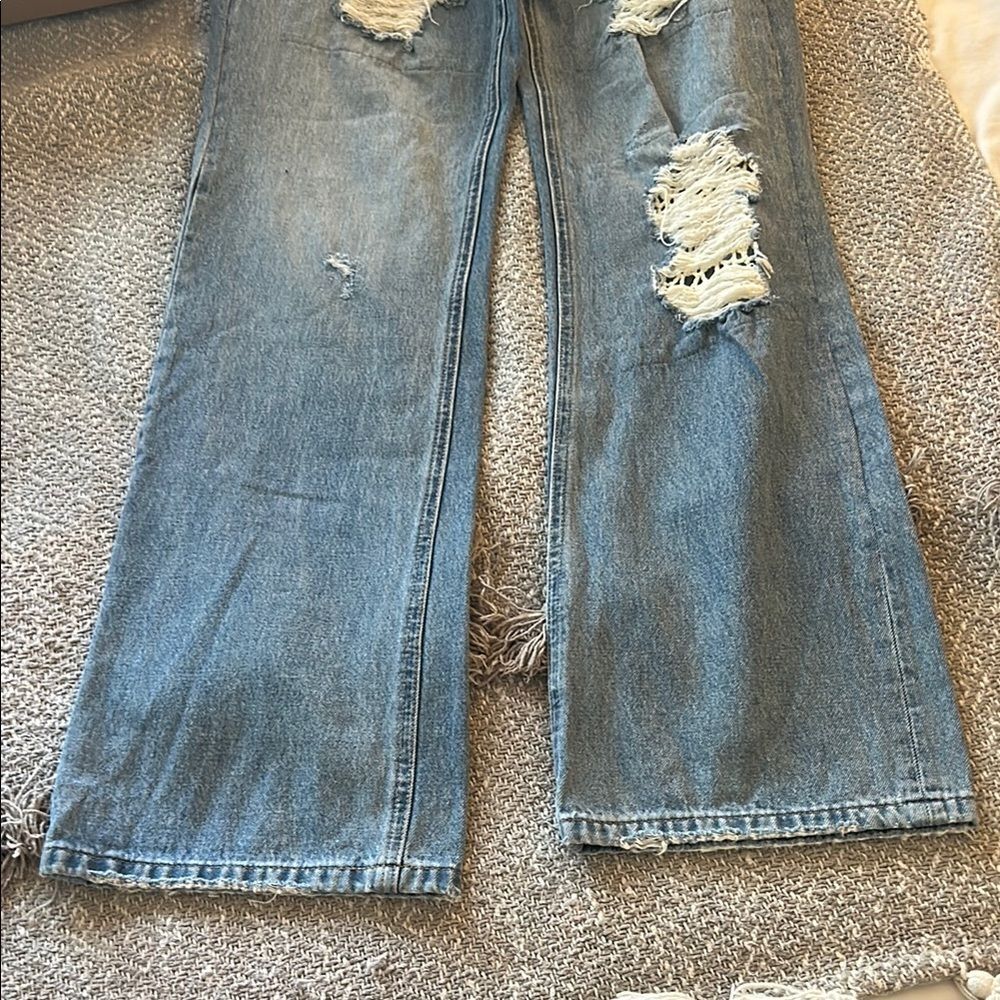 CEROS High Rise Distressed Jeans with Lace Patches | Size 25 - Picture 5 of 5